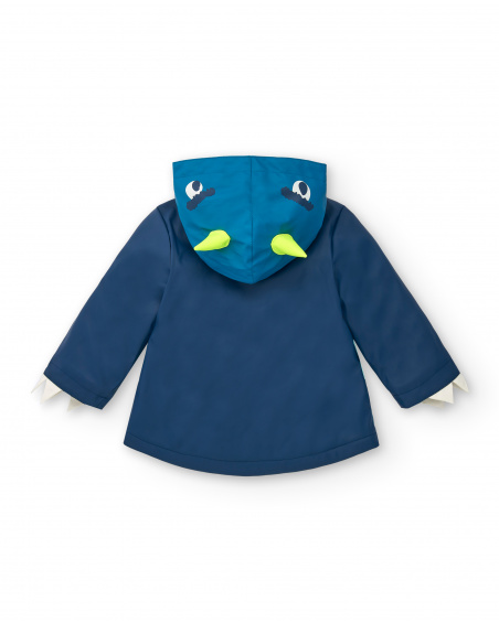 Chaqueta impermeable con capucha de monstruo para niño de la