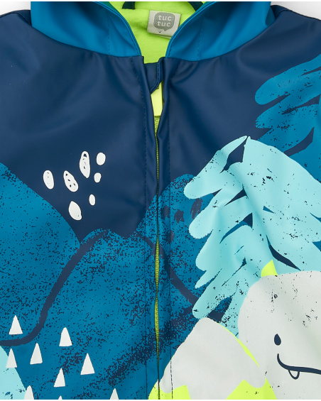 Chaqueta impermeable con capucha de monstruo para niño de la