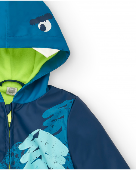 Chaqueta impermeable con capucha de monstruo para niño de la