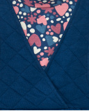 Conjunto de vestido acolchado azul con camiseta estampada para Conjunto de vestido acolchado azul con camiseta estampada para