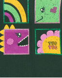 Camiseta de manga larga para niña en color verde con estampado Camiseta de manga larga para niña en color verde con estampado