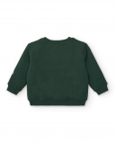 Sudadera verde con corazón de lentejuelas para niña colección Sudadera verde con corazón de lentejuelas para niña colección