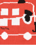 Jersey tricot niño en rojo con diseño de autobús colección Jersey tricot niño en rojo con diseño de autobús colección