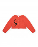 Chaqueta niña en rojo con estampado de corazones colección Chaqueta niña en rojo con estampado de corazones colección