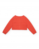 Chaqueta niña en rojo con estampado de corazones colección Chaqueta niña en rojo con estampado de corazones colección