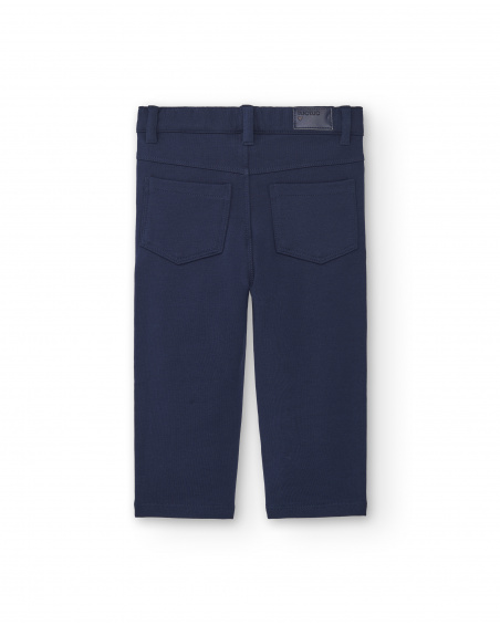 Pantalón niño en azul marino básico colección Big Brains Pantalón niño en azul marino básico colección Big Brains