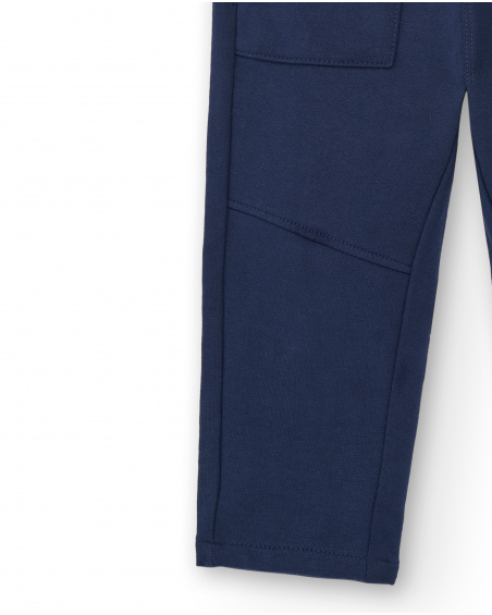 Pantalón niño en azul marino con bolsillos cargo colección Big