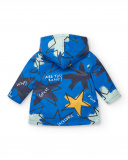 Gabardina impermeable niño en azul con estampado de estrellas Gabardina impermeable niño en azul con estampado de estrellas