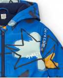 Gabardina impermeable niño en azul con estampado de estrellas Gabardina impermeable niño en azul con estampado de estrellas