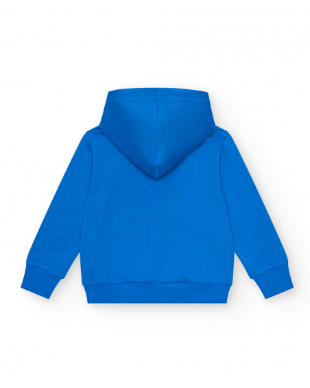 Sudadera azul con estampado gráfico para niño de la colección