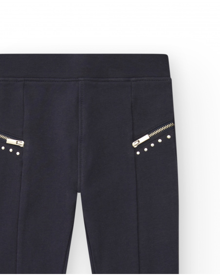 Leggings negros con detalles metálicos para niña colección Leggings negros con detalles metálicos para niña colección