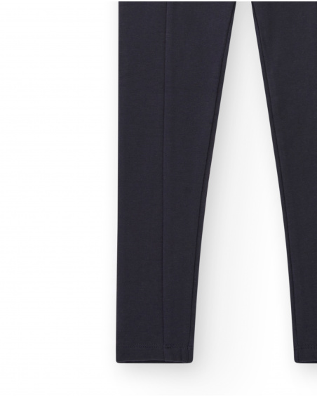 Leggings negros con detalles metálicos para niña colección Leggings negros con detalles metálicos para niña colección