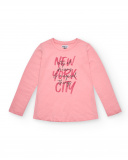 Camiseta de manga larga con estampado "New York City" en rosa Camiseta de manga larga con estampado "New York City" en rosa