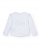 Camiseta blanca con texto "Star Power" en plateado para niña de Camiseta blanca con texto "Star Power" en plateado para niña de