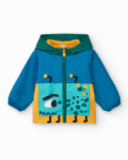 Cortavientos niño en azul con detalles en contraste Happy Garden Cortavientos niño en azul con detalles en contraste Happy Garden