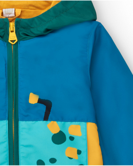 Cortavientos niño en azul con detalles en contraste Happy Garden Cortavientos niño en azul con detalles en contraste Happy Garden