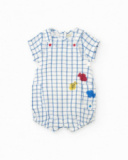 Peto y camiseta de punto para niño con estampado de cuadros Peto y camiseta de punto para niño con estampado de cuadros