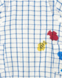 Peto y camiseta de punto para niño con estampado de cuadros Peto y camiseta de punto para niño con estampado de cuadros