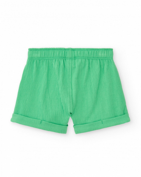 Conjunto para niño en verde y amarillo con camiseta bordada de Conjunto para niño en verde y amarillo con camiseta bordada de