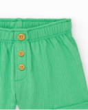 Conjunto para niño en verde y amarillo con camiseta bordada de Conjunto para niño en verde y amarillo con camiseta bordada de