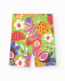 Legging corto lila para niña con estampado tropical Legging corto lila para niña con estampado tropical