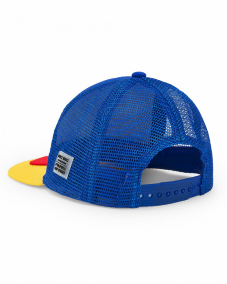 Gorra para niño en azul con cara de animal y cierre ajustable Gorra para niño en azul con cara de animal y cierre ajustable