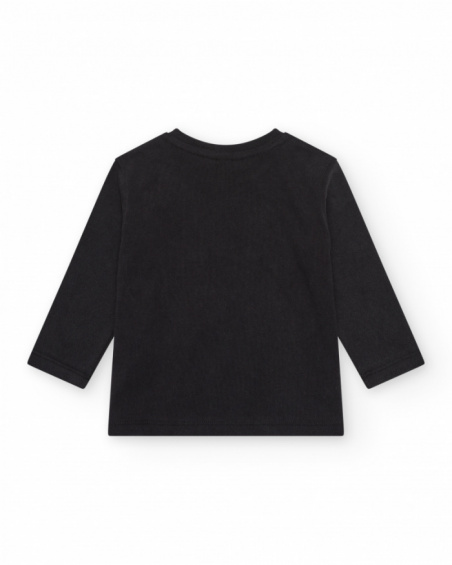 Camiseta sin mangas para niño en azul con estampado Camiseta sin mangas para niño en azul con estampado