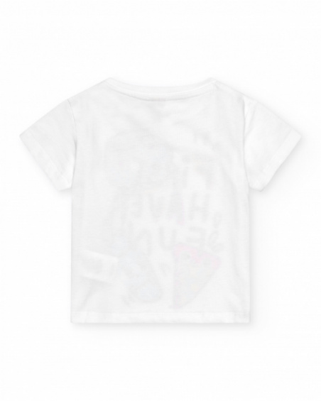 Camiseta para niño en blanco con pizzas y frases