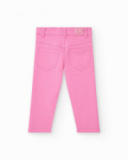Jegging para niña en rosa con bolsillos decorativos Jegging para niña en rosa con bolsillos decorativos
