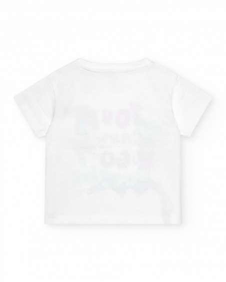 Camiseta para niño en blanco con estampado geométrico Camiseta para niño en blanco con estampado geométrico