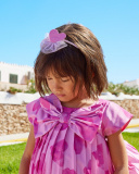 Diadema rosa rígida para niña con corazón decorativ Diadema rosa rígida para niña con corazón decorativ