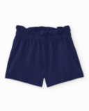 Short niña en azul marino con cintura fruncida Short niña en azul marino con cintura fruncida