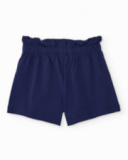 Short niña en azul marino con cintura fruncida Short niña en azul marino con cintura fruncida