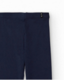 Leggings niña en azul marino de punto elástico Leggings niña en azul marino de punto elástico