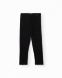 Leggings niña en negro de punto elástico Leggings niña en negro de punto elástico