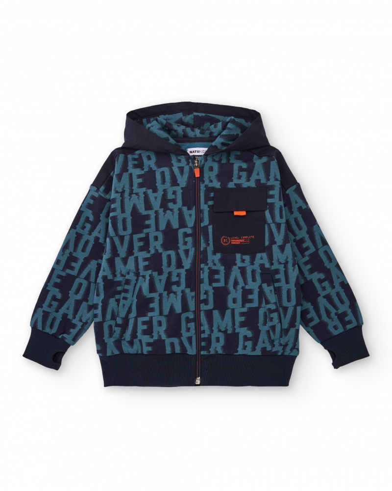 Sudadera con capucha para niño con estampado "GAME OVER"
