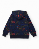 Sudadera con capucha para niño con estampado de dinosaurios y