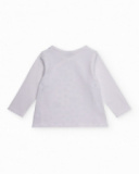 Conjunto de bebé niño en blanco y azul con estampado de Conjunto de bebé niño en blanco y azul con estampado de