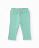 Conjunto de sudadera blanca y pantalón verde agua para niña Conjunto de sudadera blanca y pantalón verde agua para niña