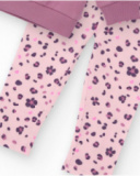 Conjunto de sudadera y leggings para niña color morado con