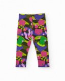 Leggings multicolores para niña con estampado abstracto en