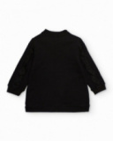 Vestido para niña en negro con flores estampadas y lentejuelas