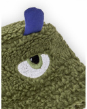 Sombrero para niño en verde de borreguito con carita bordada y Sombrero para niño en verde de borreguito con carita bordada y