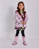 Sudadera de manga larga para niña en marrón con estampado de