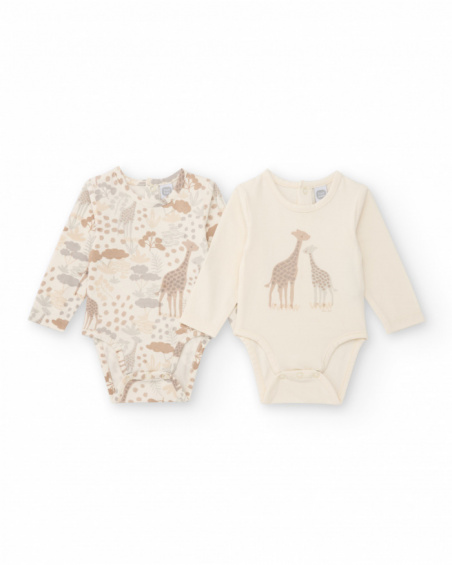 Pack de dos bodies de manga larga para recién nacido con