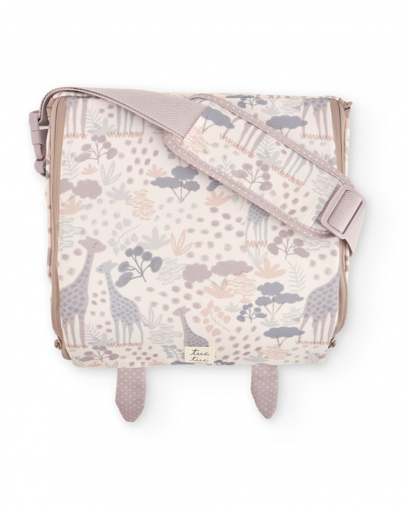 Trona portátil de viaje con estampado de jirafas