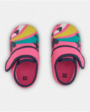Zapatillas de casa de niña color rosa con cierre de velcro