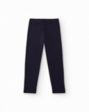 Leggings azul marino para niña con cintura elástica