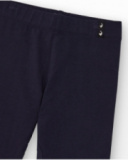 Leggings azul marino para niña con cintura elástica