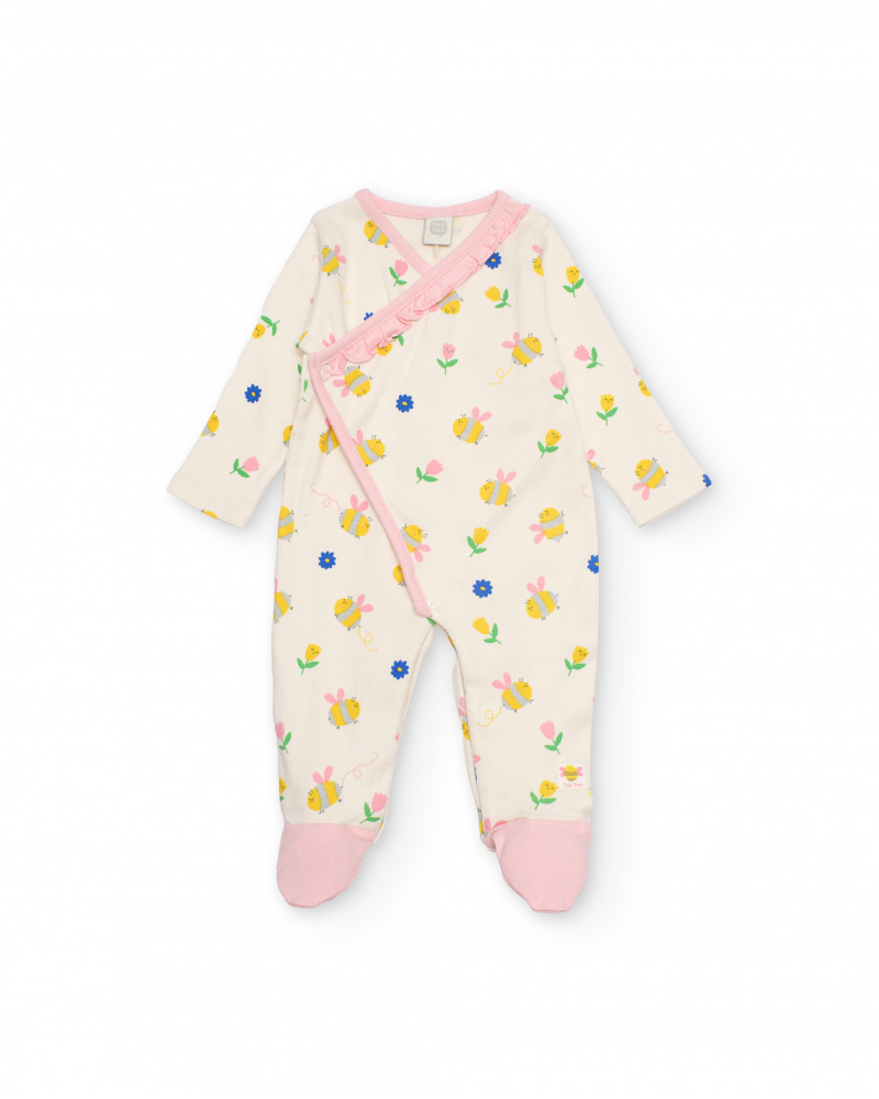 Pelele de recién nacido de punto y estampado floral